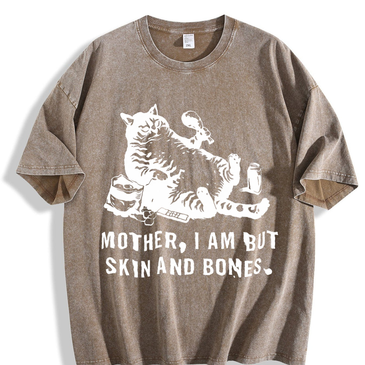 Mother I Am But Skin And Bones Cat Vintage Washed T-Shirt product image 3
