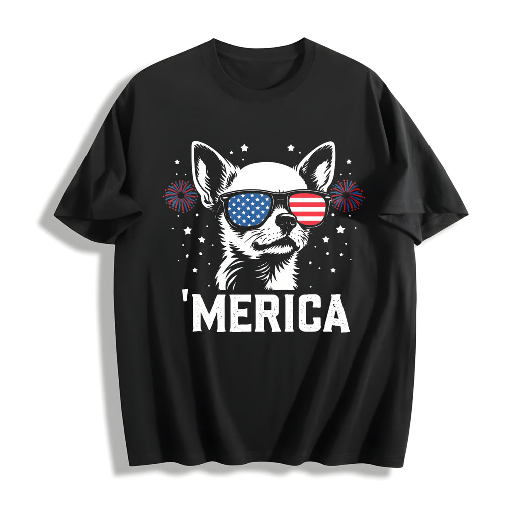 Chihuahua 4th Of July Cotton T-Shirt product image 1