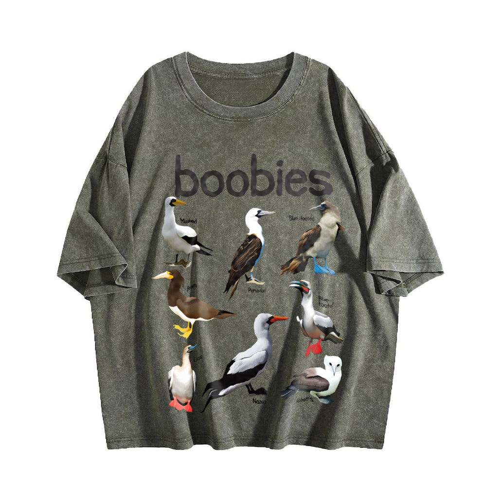 Boobies 90s Bird Vintage Washed T-Shirt product image 4