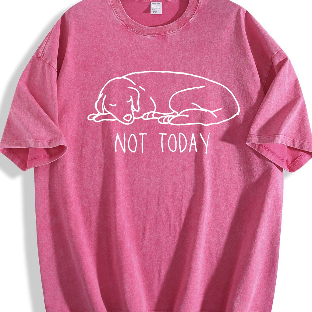 Funny Not Today Vintage Washed T-Shirt product image 7