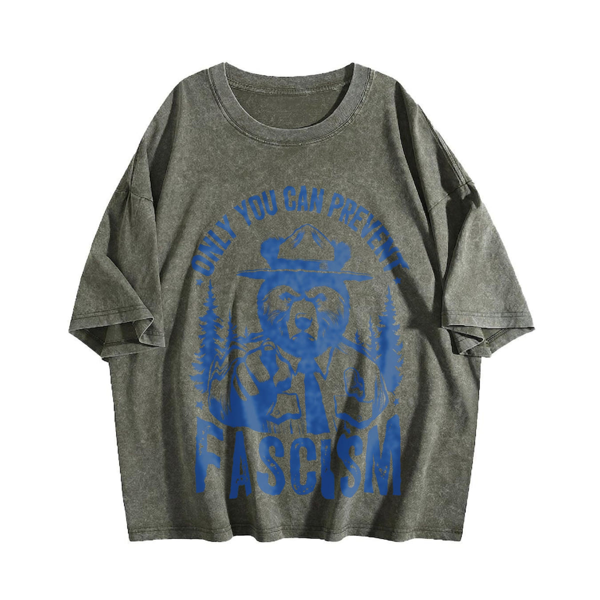 Only You Can Prevent Fascism Raccoon Vintage Washed T-Shirt product image 4
