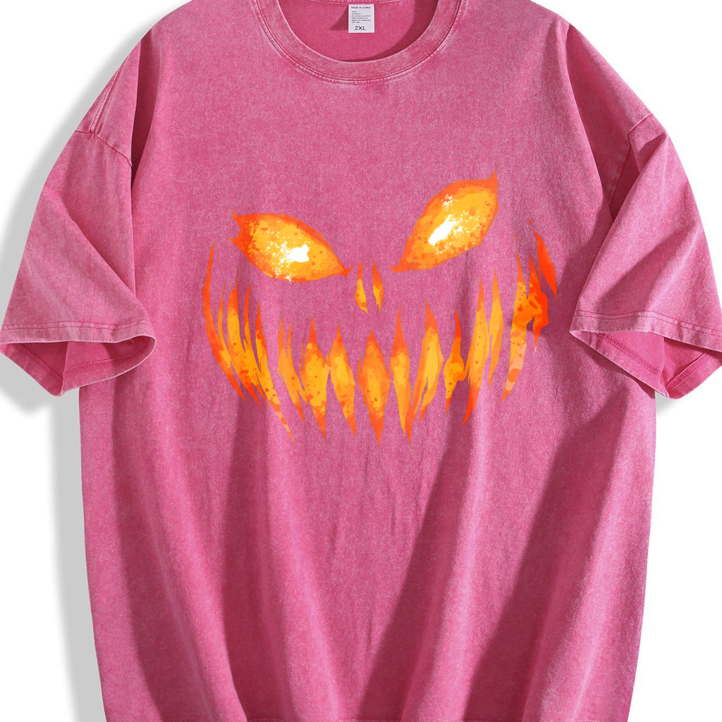 Funny Horror Pumpkin 90s Vintage Washed T-Shirt product image 7