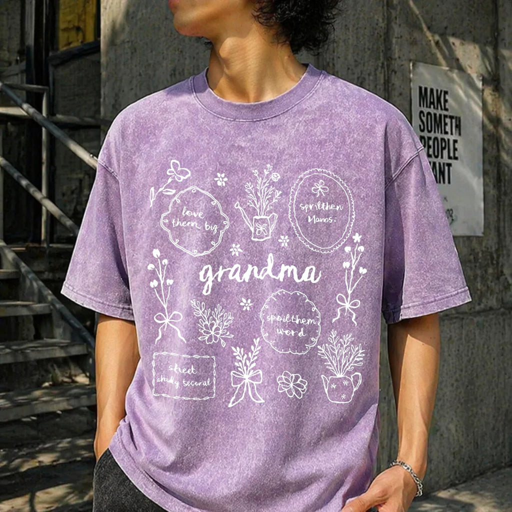 Floral Grandma Vintage Washed T-Shirt product image 6
