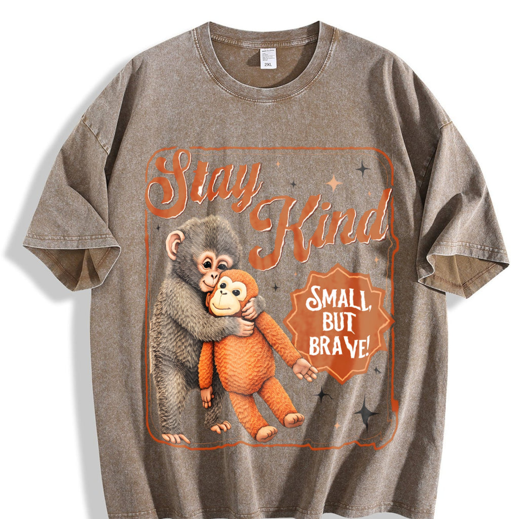 Stay Kind Small but Brave Sloth Vintage Washed T-Shirt product image 3