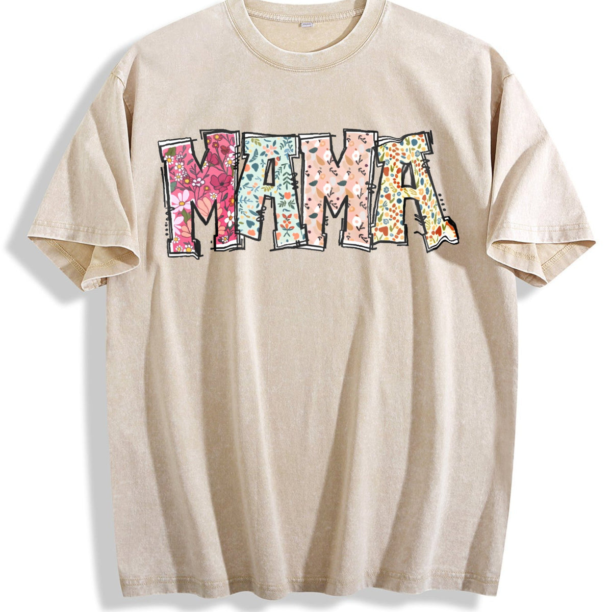 Mom's Floral War Vintage Washed T-Shirt product image 1