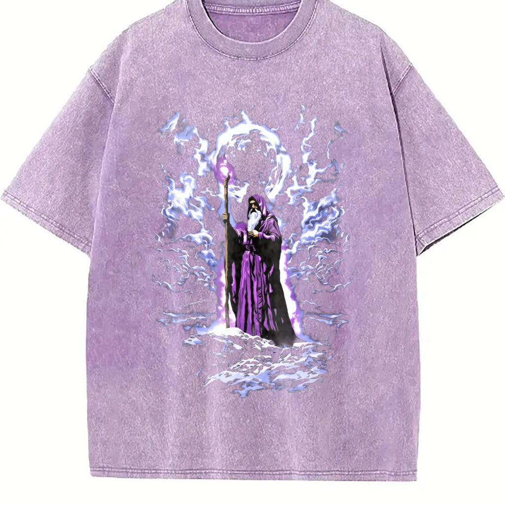 Wizard Dark Fantasy Vintage Washed T-Shirt product image 6
