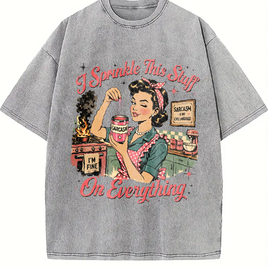 Sarcasm Vintage Washed T-Shirt product image 5