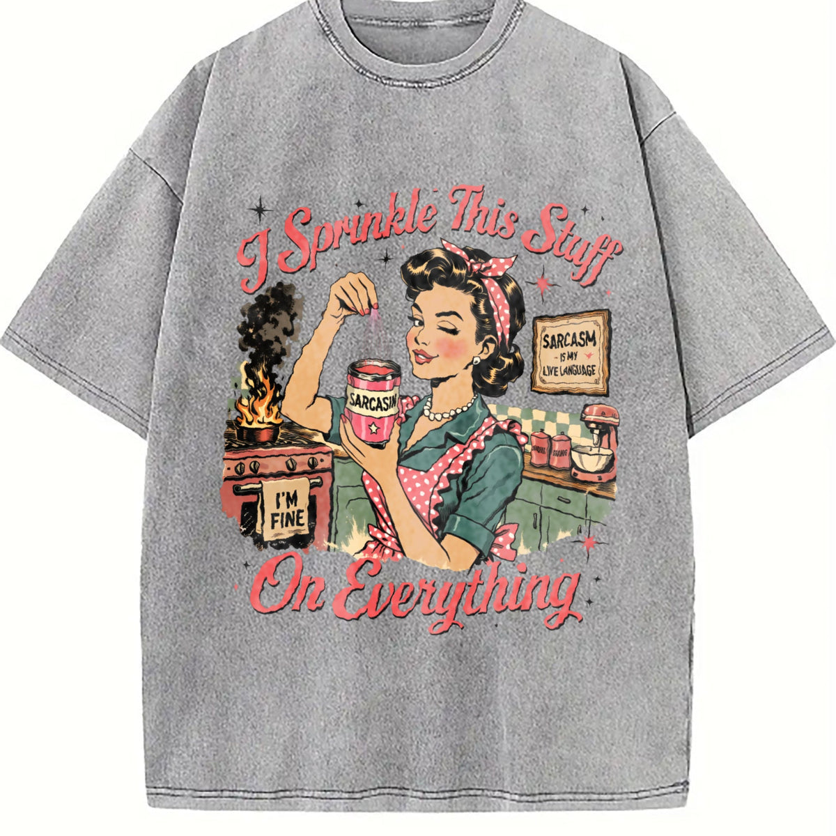 Sarcasm Vintage Washed T-Shirt product image 5