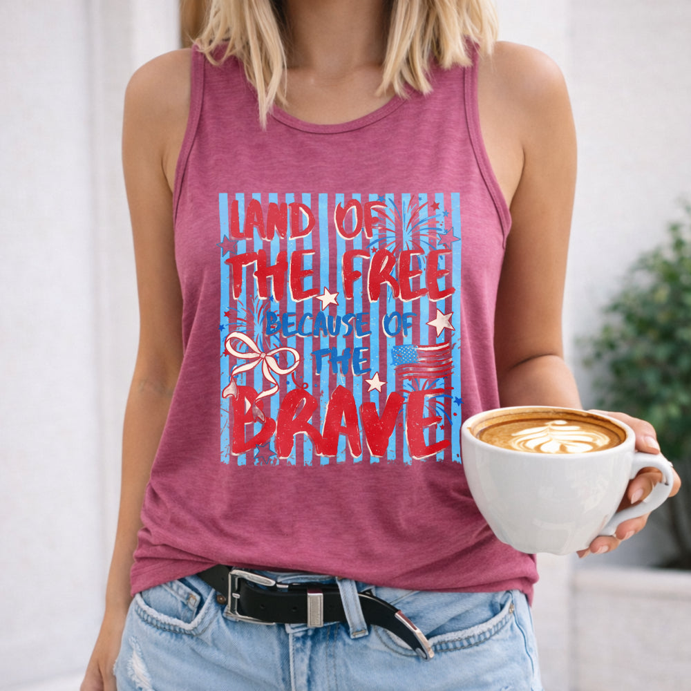Land Of The Free Because Of The Brave Women's Tank Top