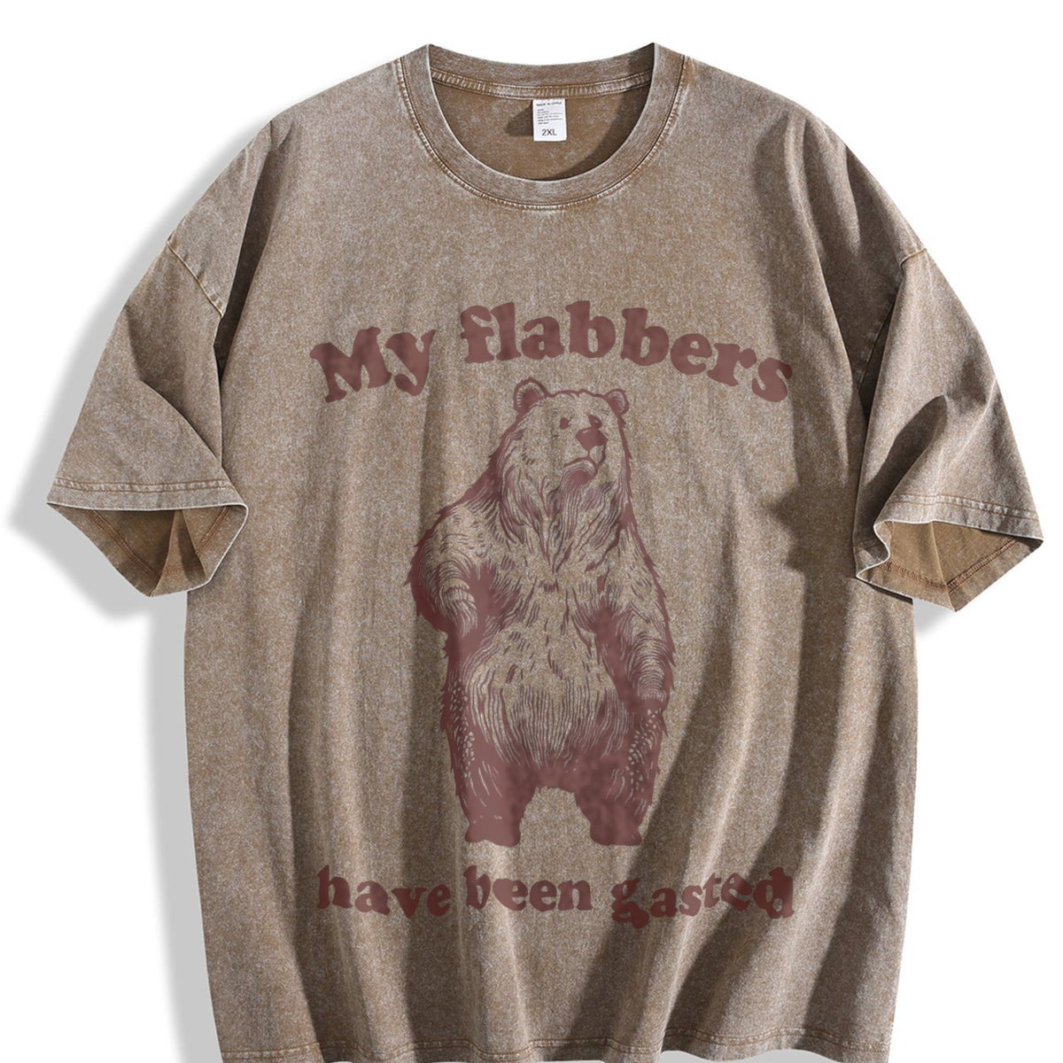 Funny Shocked Bear 90s Vintage Washed T-Shirt product image 3