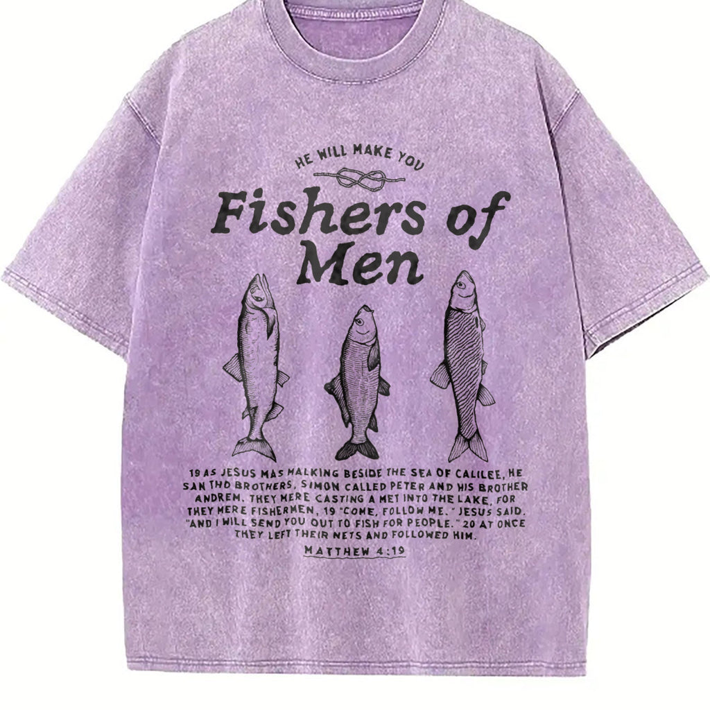 Fishers Of Christian - Vibrant Summer Vintage Washed T-Shirt product image 6
