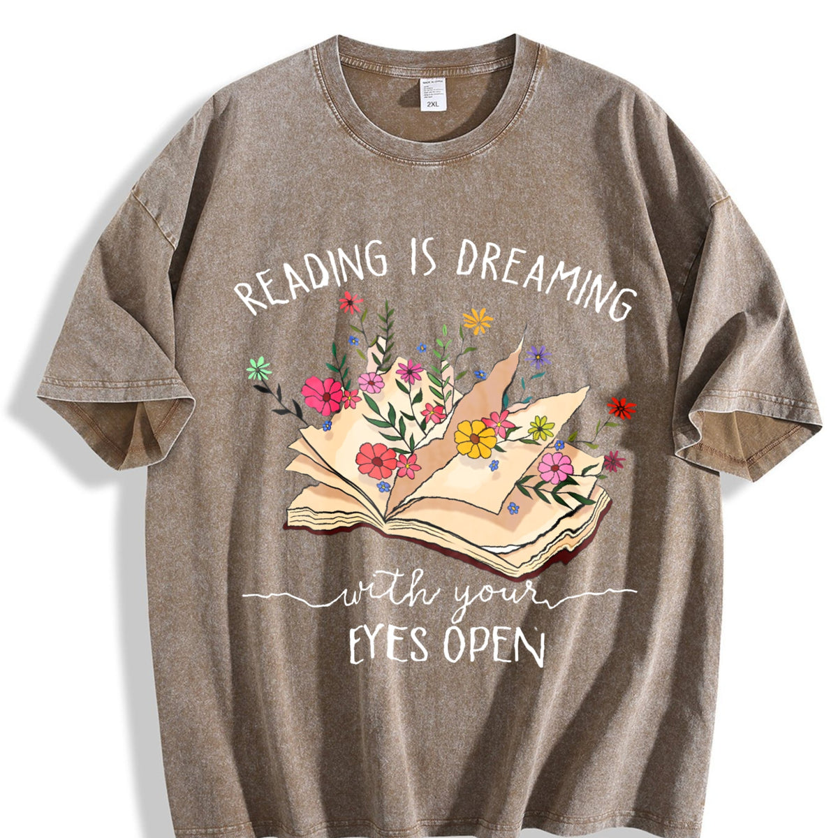 Pure With Reading Is A Dream Quote & Floral Book Vintage product image 3