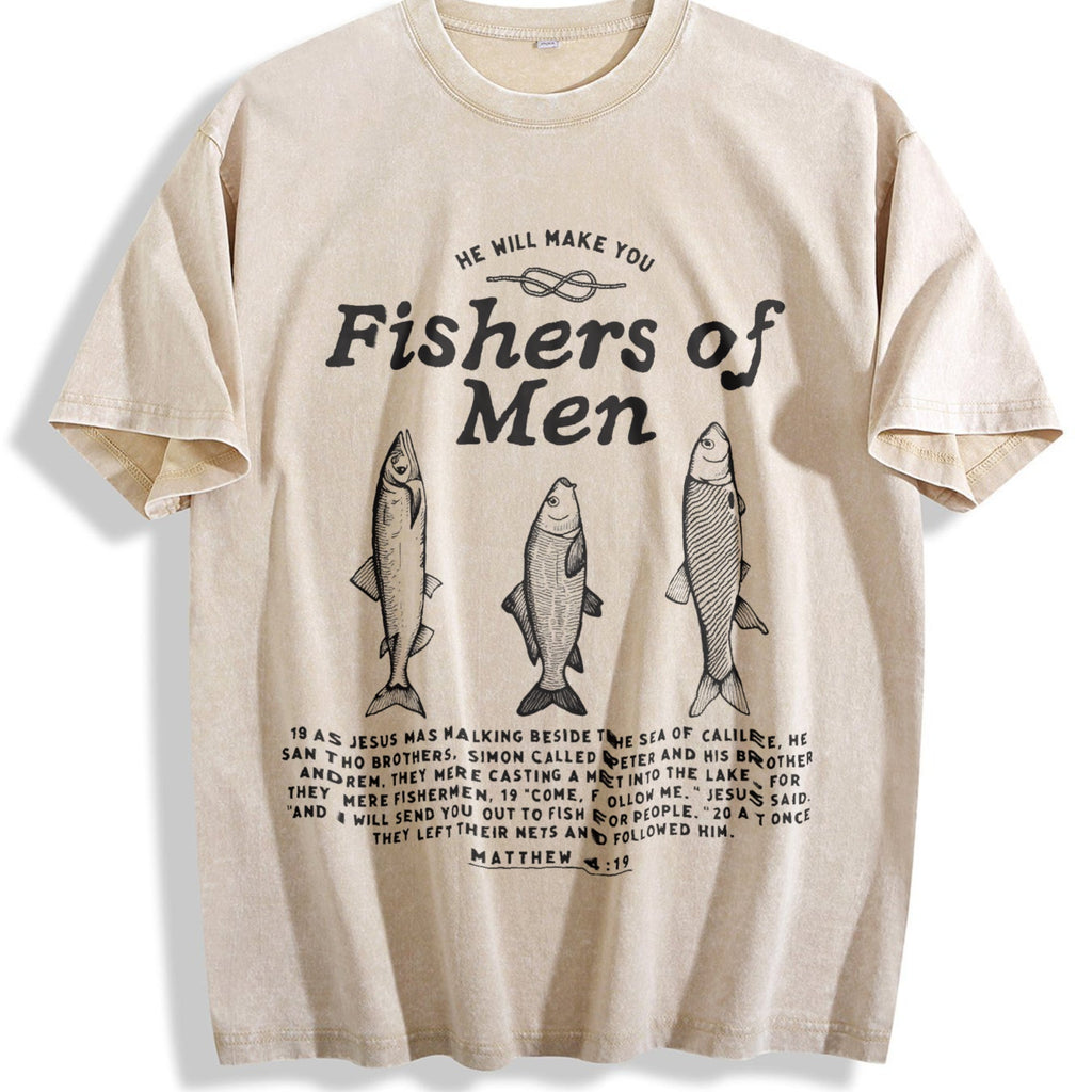 Fishers Of Christian - Vibrant Summer Vintage Washed T-Shirt product image 1