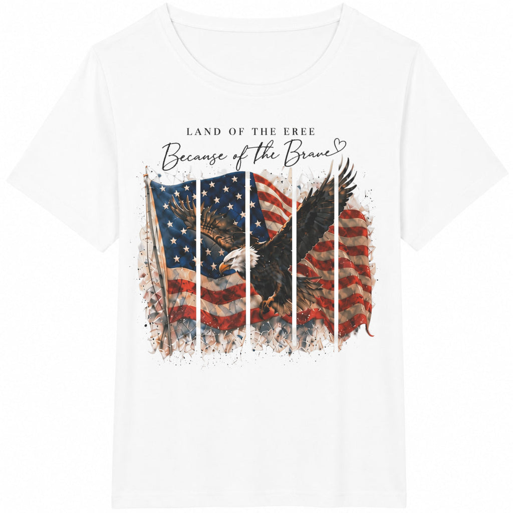 Land Of The Free Because Of Brave Cotton T-Shirt product image 2
