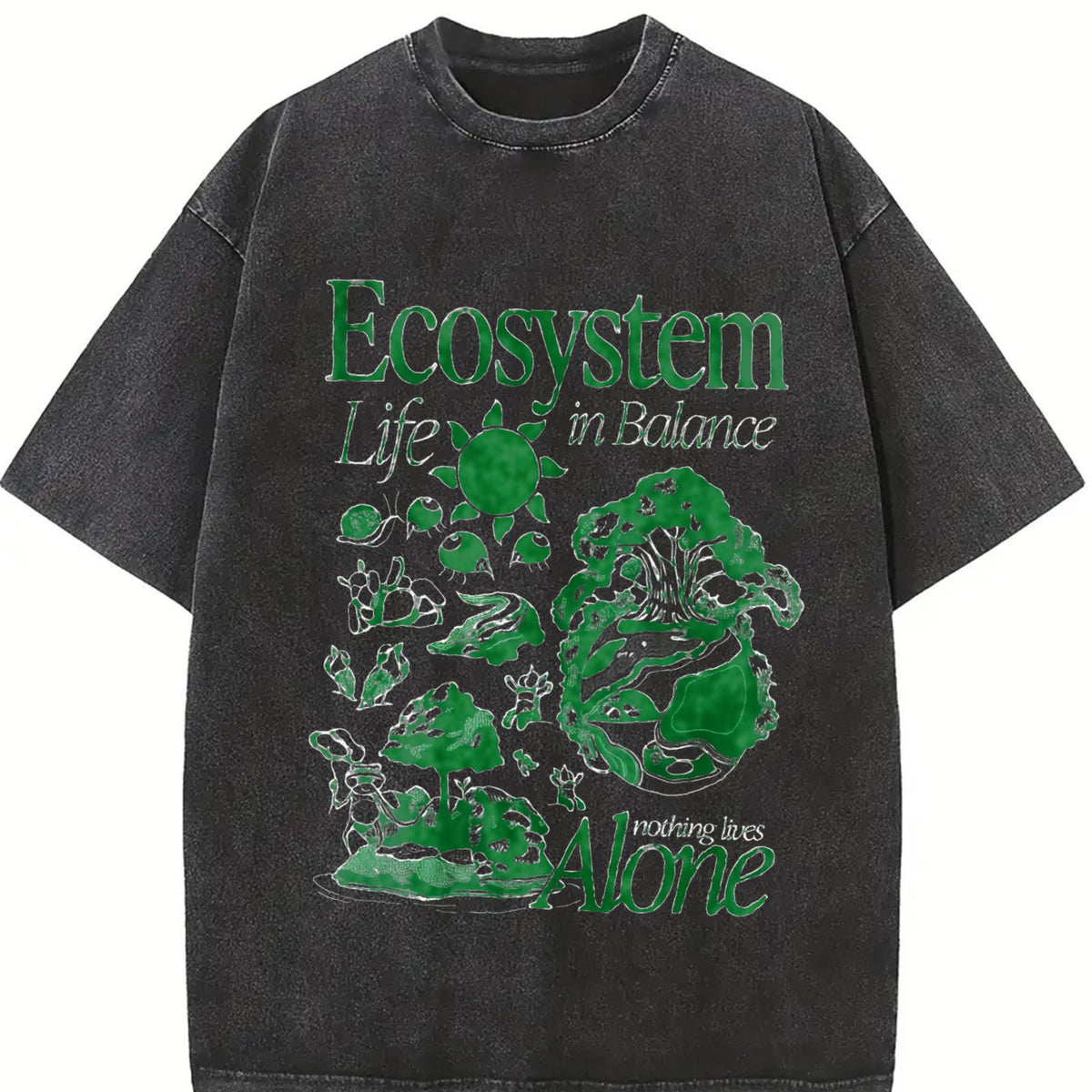 Ecosystem Biology Vintage Washed T-Shirt product image 2