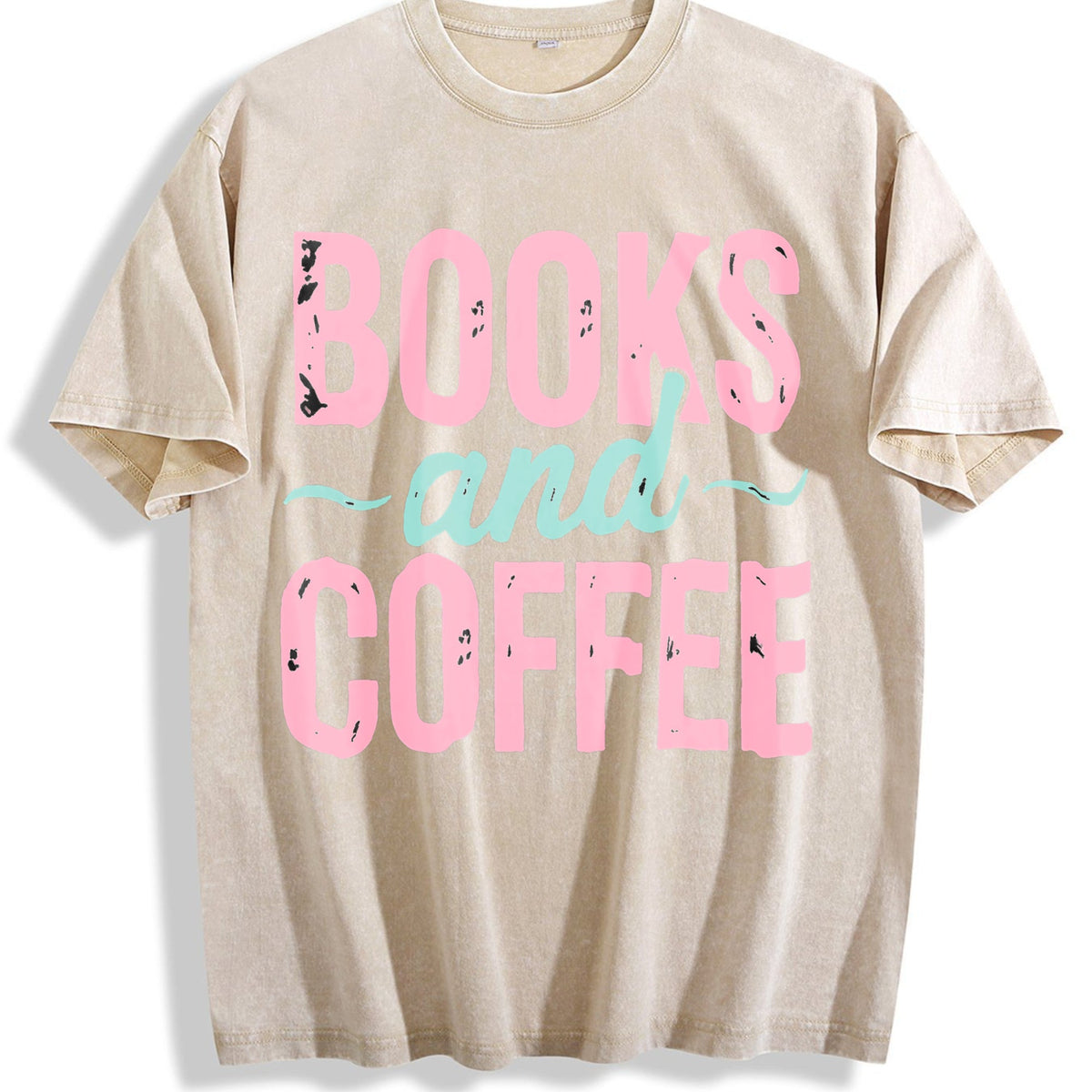 Book & Coffee Vintage Washed T-Shirt product image 1