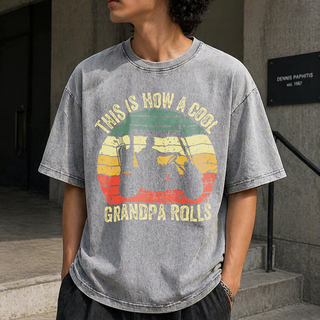 Golf Grandpa Vintage Washed T-Shirt product image 5