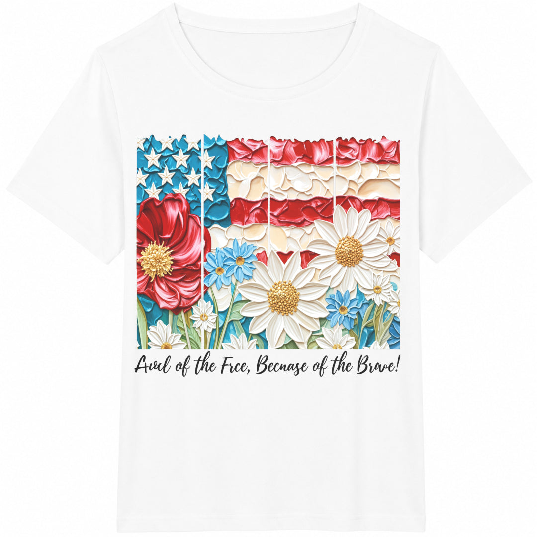 Land Of The Free Because Of Brave Fourth Of July Cotton product image 2
