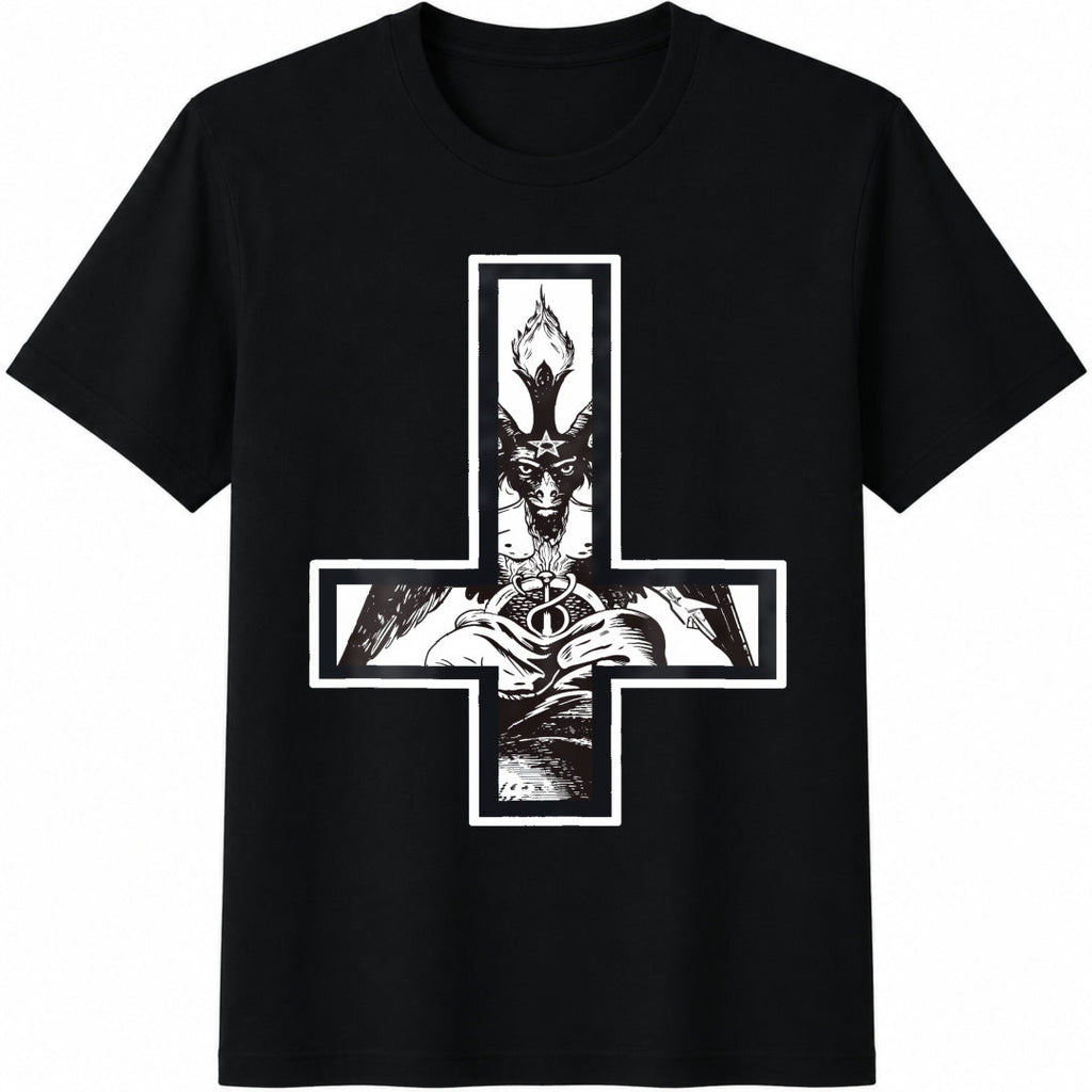 Baphomet Inverted Cross Occult Satanism Hail Satan Cotton product image 1