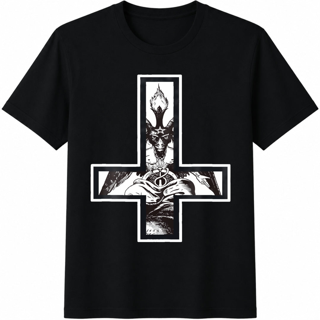 Baphomet Inverted Cross Occult Satanism Hail Satan Cotton product image 1