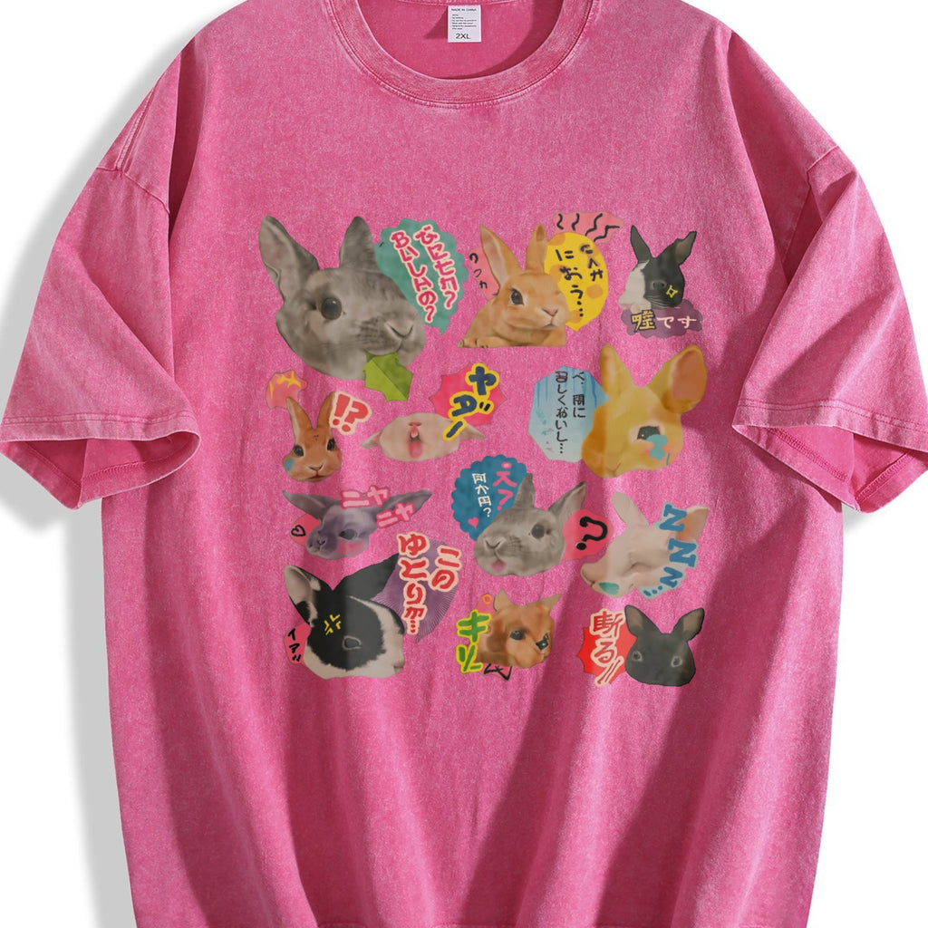 Y2K Bunny 90s Harajuku Vintage Washed T-Shirt product image 7