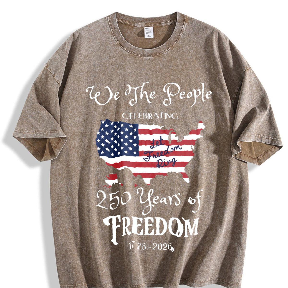 America 250 Years Of Freedom Vintage Washed T-Shirt product image 3