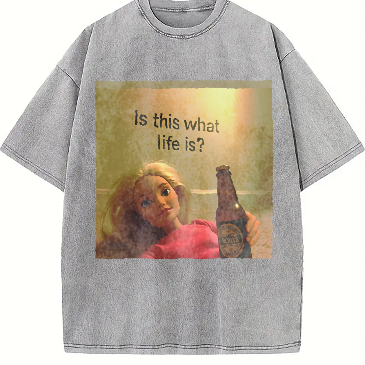 Is This What Life Is Doll Meme Vintage Washed T-Shirt product image 5