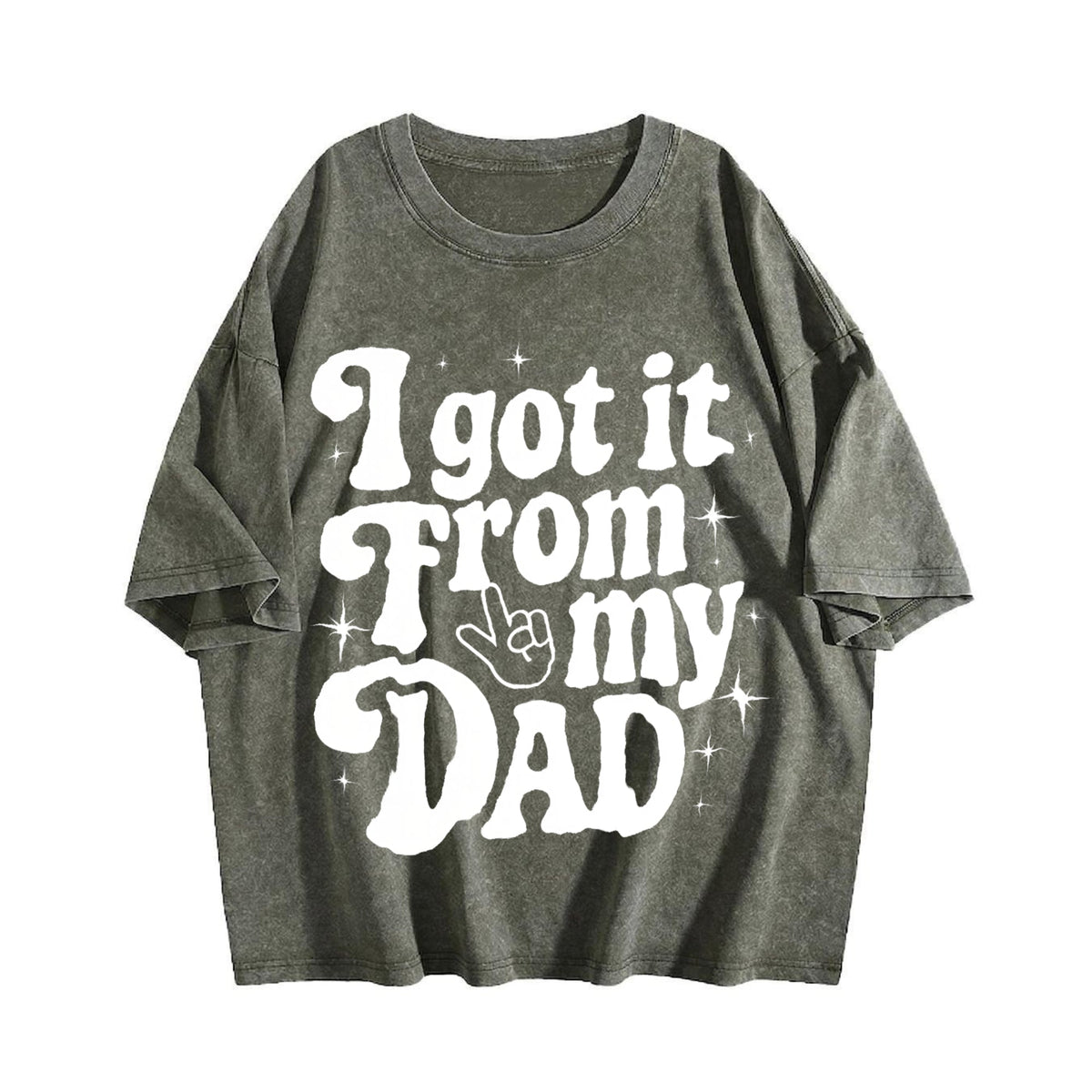 I Got It From My Dad Vintage Washed T-Shirt product image 4