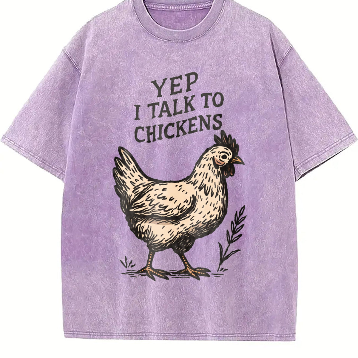 Yep I Talk To Chickens Vintage Washed T-Shirt product image 6
