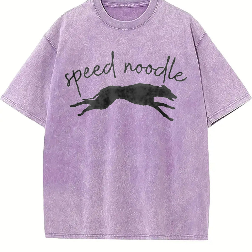 Speed Noodle Greyhound Lover Vintage Washed T-Shirt product image 6