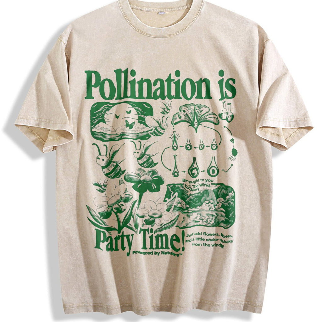 Bee Pollination Vintage Washed T-Shirt product image 1