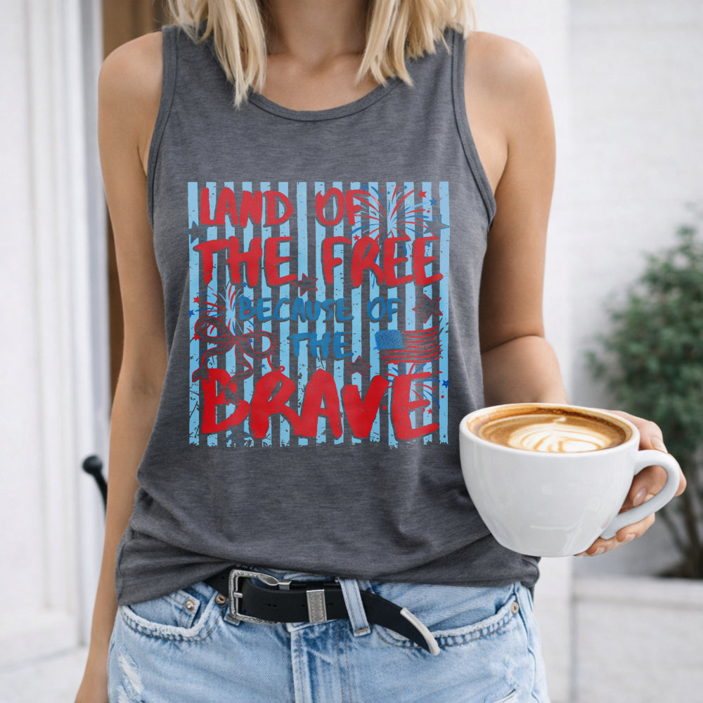 Land Of The Free Because Of The Brave Women's Tank Top