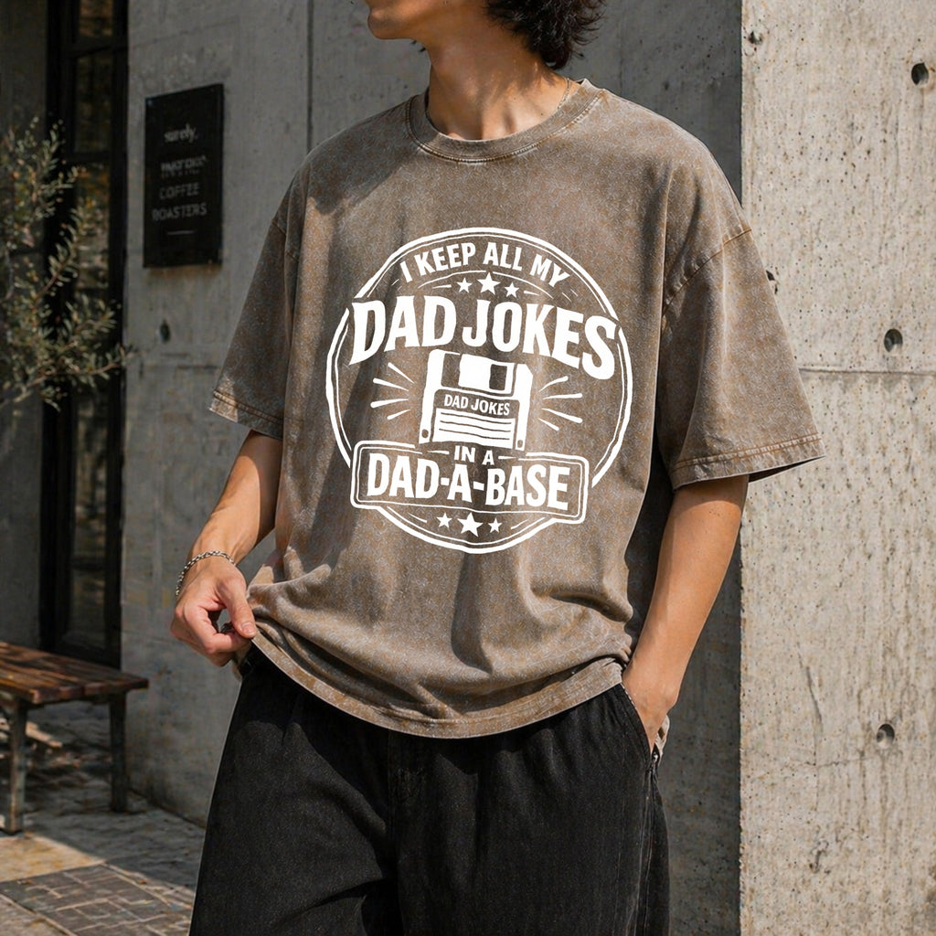 I Keep All My Dad Jokes In A Dad-a-base Vintage Washed product image 3