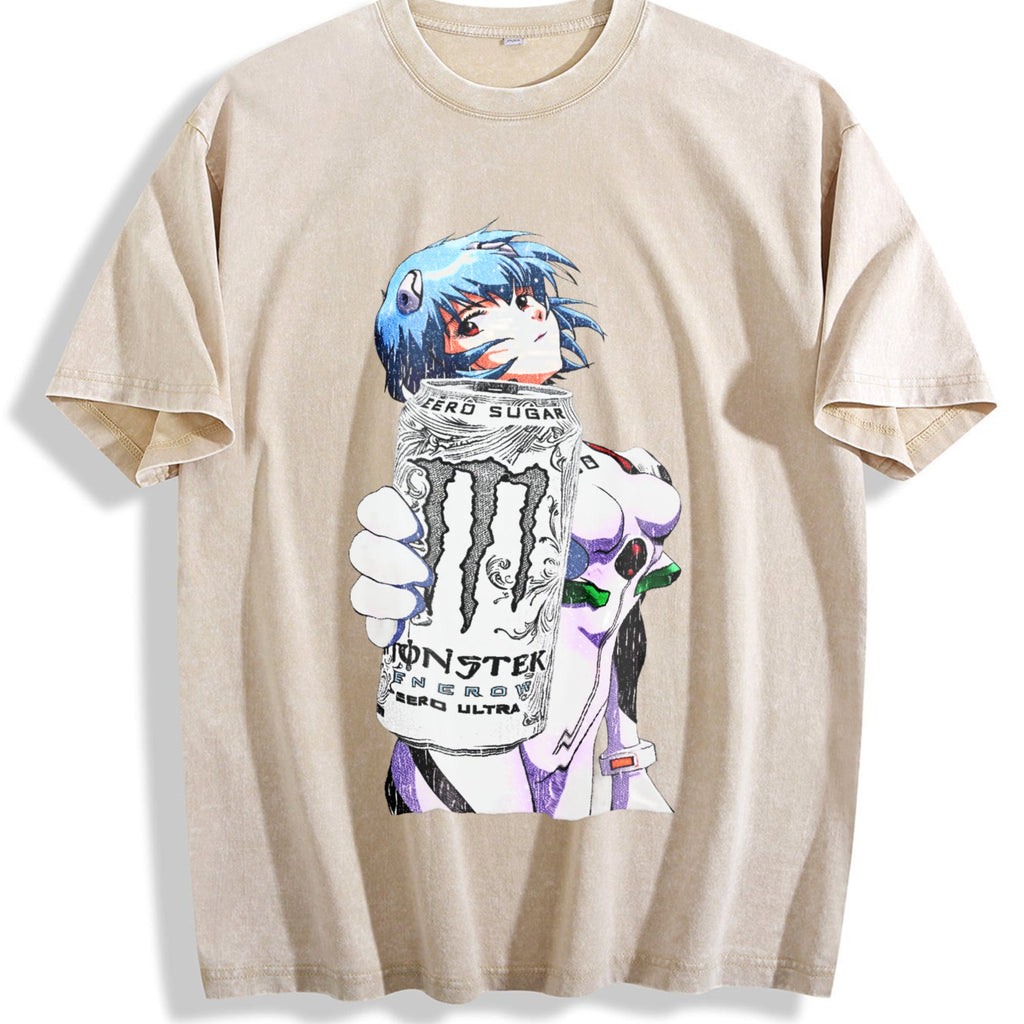 Rei Ayanami X Monster Vintage Washed T-Shirt product image 1