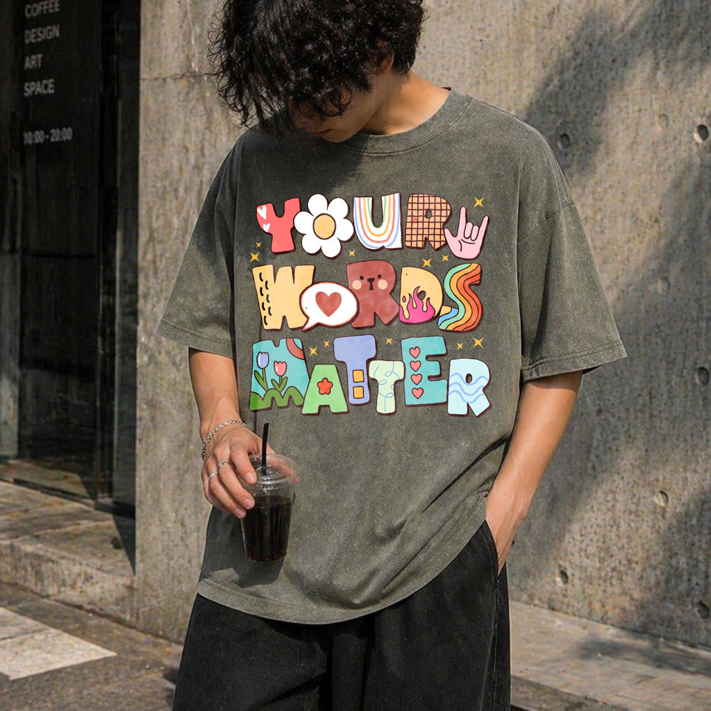 Your Words Matter Vintage Washed T-Shirt product image 11