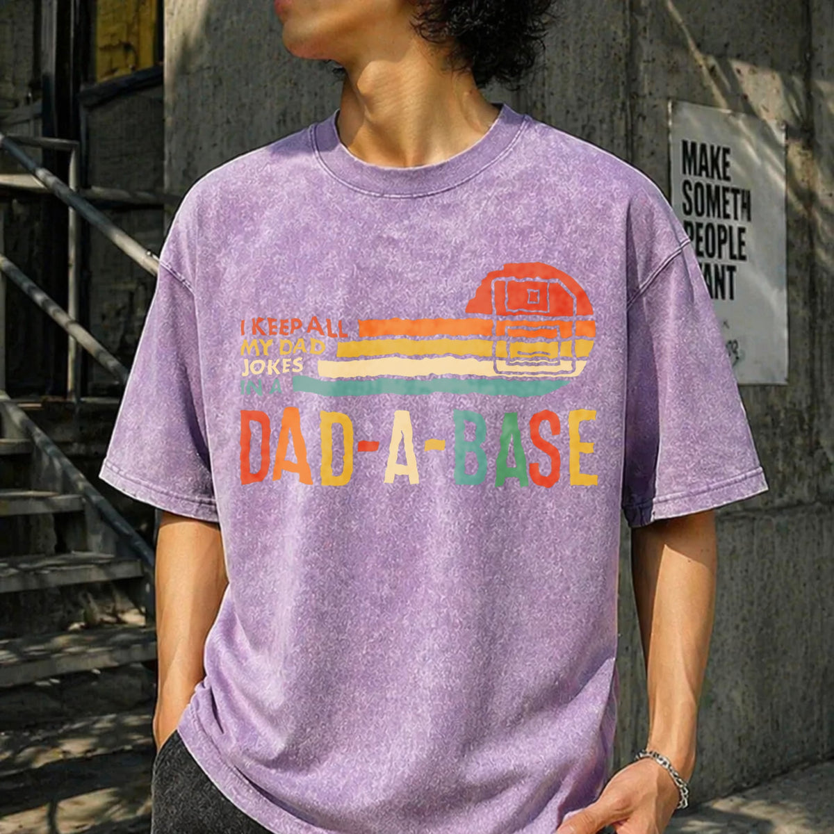 I Keep All My Dad Jokes In A Dad-a-base Vintage Washed product image 6