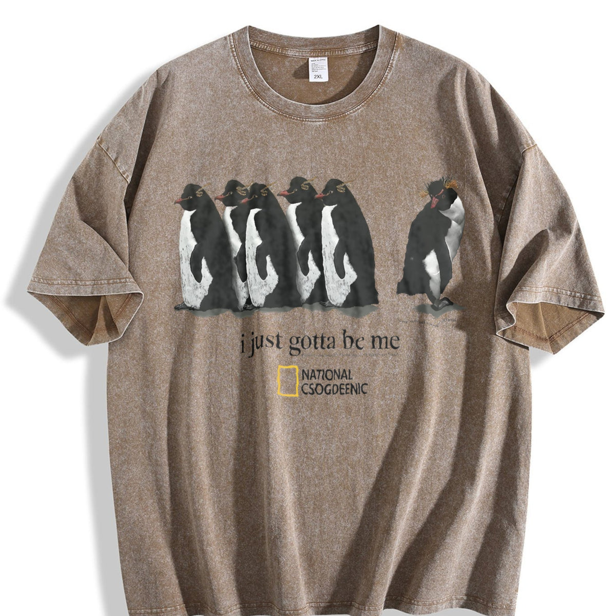 I Just Gotta Be Me Penguins Vintage Washed T-Shirt product image 3