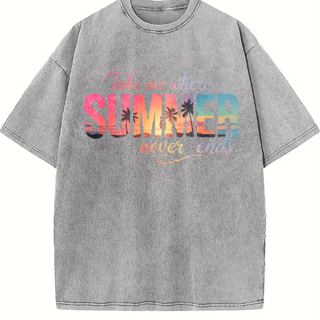 Take Me Where Summer Never Ends Vintage Washed T-Shirt product image 5
