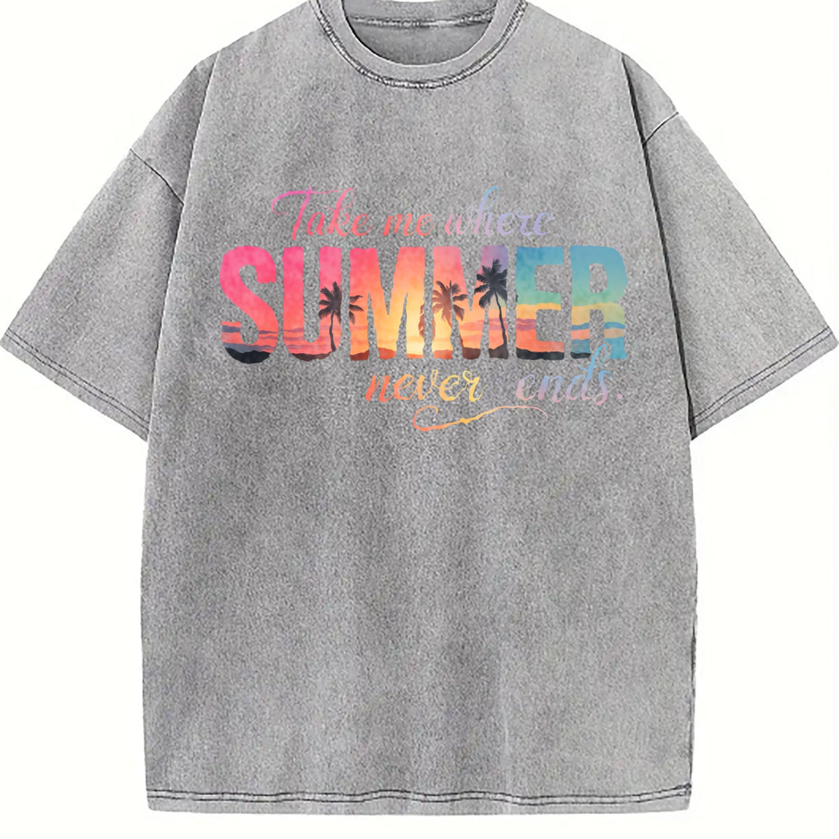 Take Me Where Summer Never Ends Vintage Washed T-Shirt product image 5