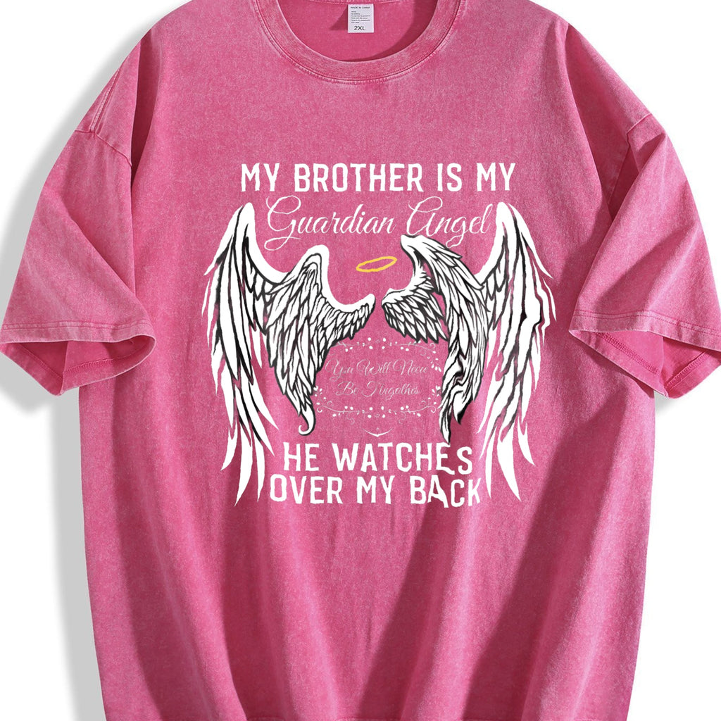 My Brother Is My Guardian Angel Vintage Washed T-Shirt product image 7