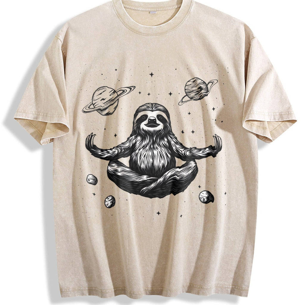 Funny Sloth In A Zen Meditation Vintage Washed T-Shirt product image 1