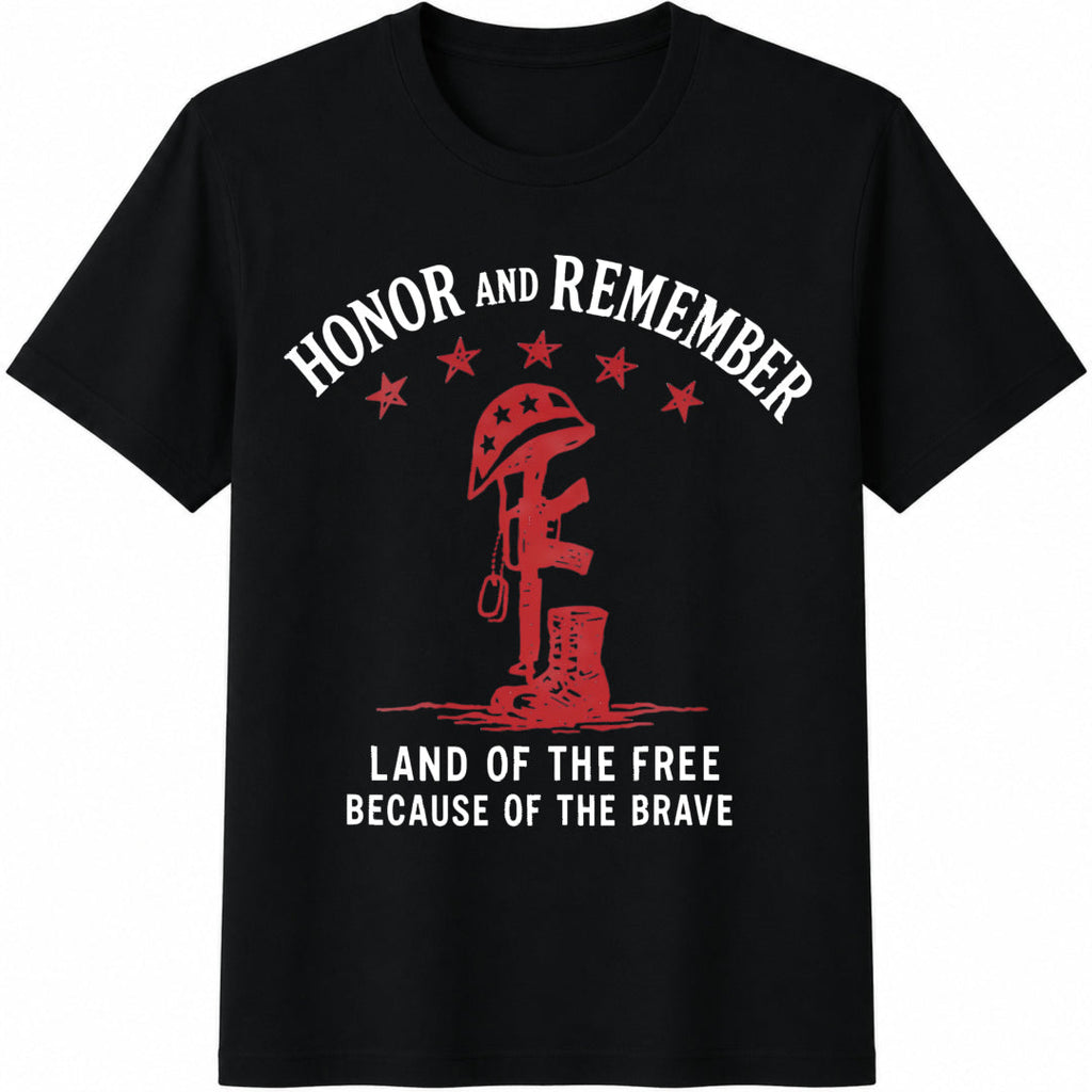 Land Of The Free Because Of Brave Cotton T-Shirt product image 1