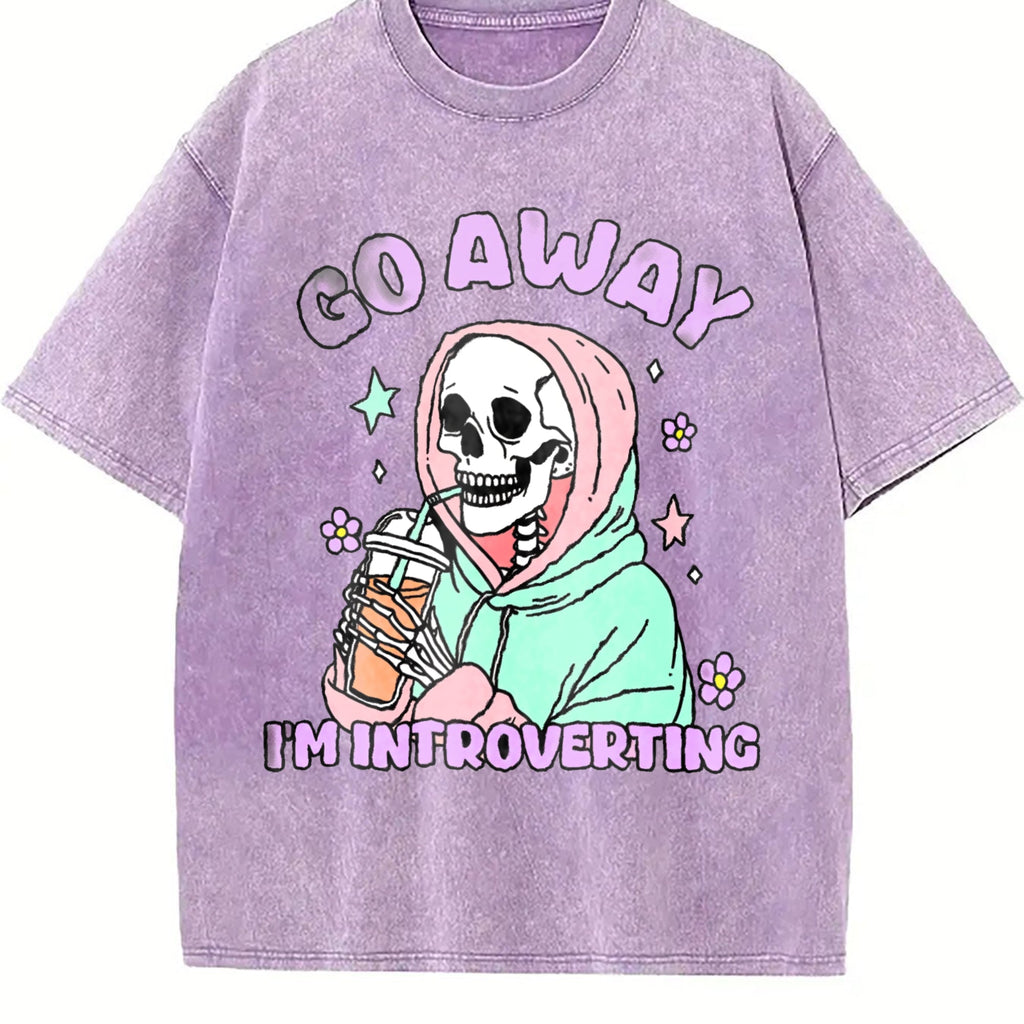 Introvert Vibes For Weekend Warriors Vintage Washed T-Shirt product image 6