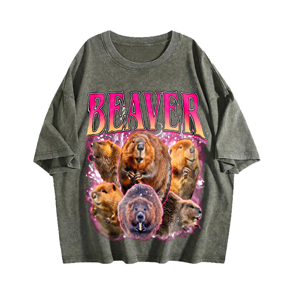 Beaver Vintage Washed T-Shirt product image 4