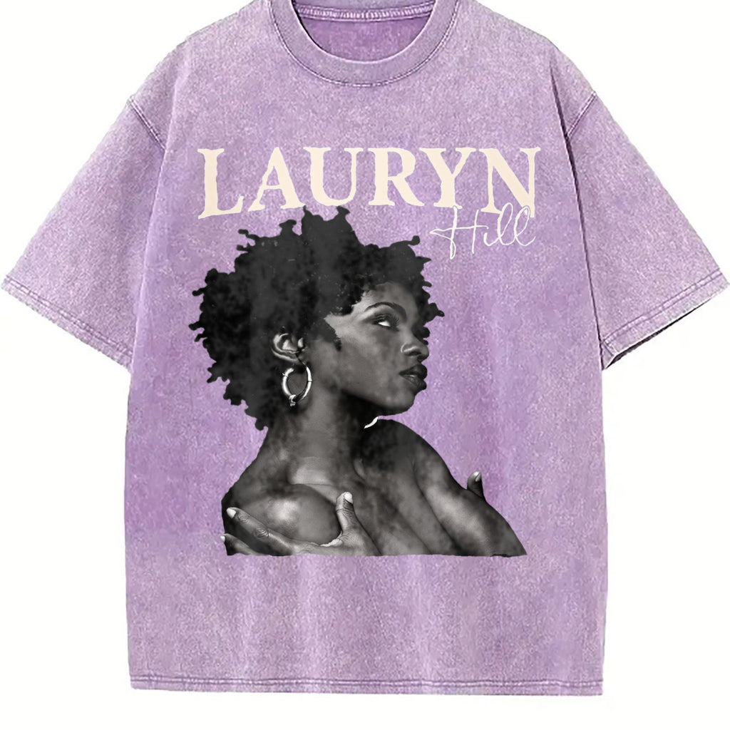Lauryn Hill Portrait Vintage Washed T-Shirt product image 6