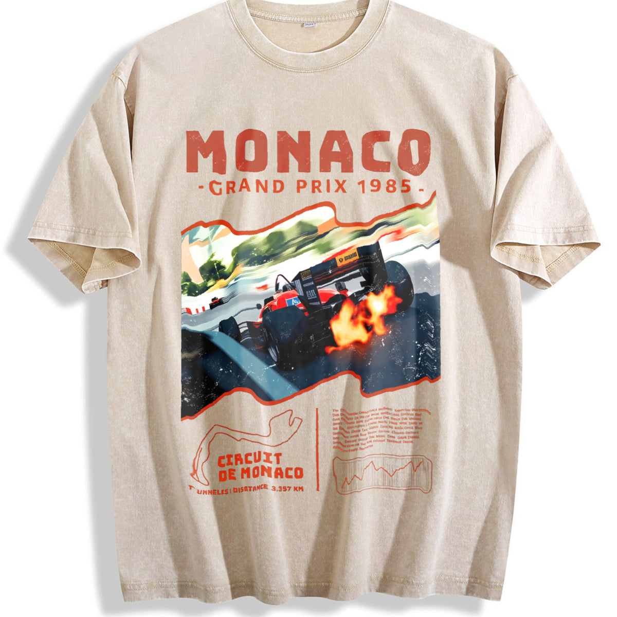 Monaco 1984 Classic 90s Funny Good Vintage Washed T-Shirt product image 1