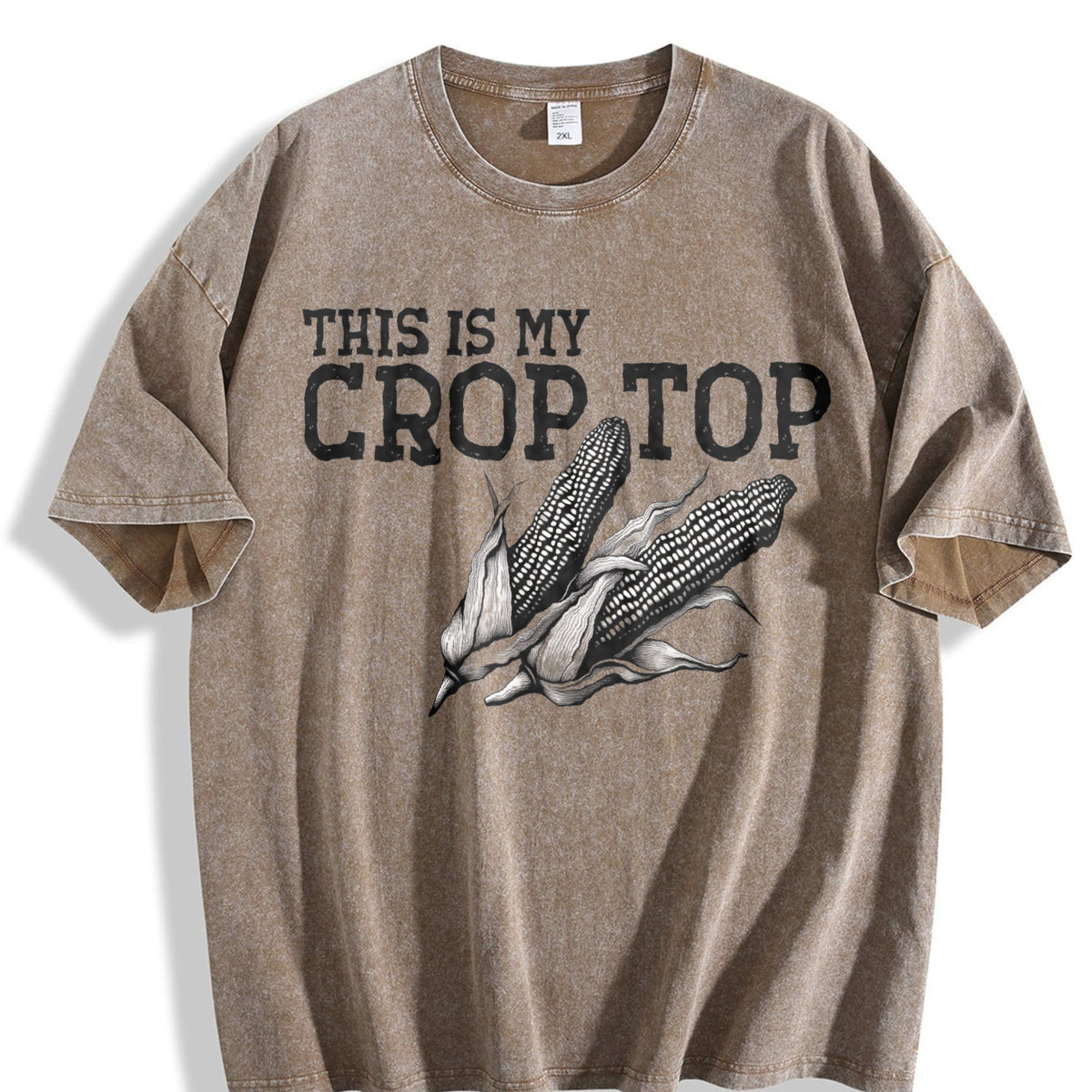 Funny This Is My Crop Vintage Washed T-Shirt product image 3