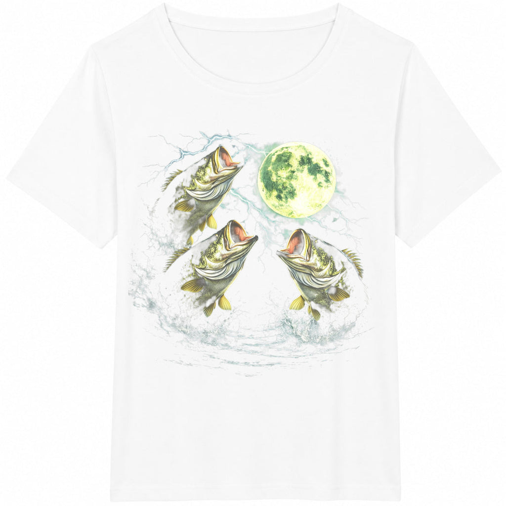 Bass Fish Moon 90s Cotton T-Shirt product image 2