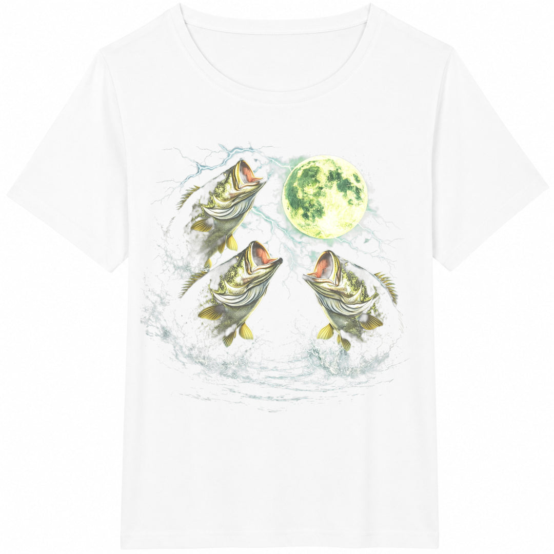 Bass Fish Moon 90s Cotton T-Shirt product image 2