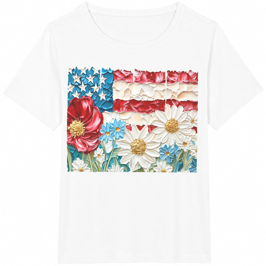 Floral 4th Of July Cotton T-Shirt product image 2